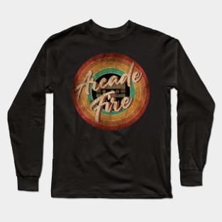 Arcade Fire Vintage Circle Art Long Sleeve T-Shirt